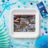 Mijnbouwmachines Papieren Bordje (Feest)