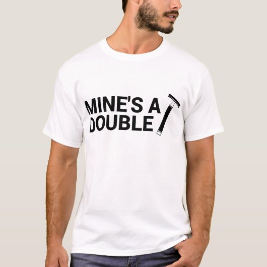 Mijne is een Dubbel T-shirt (Voorkant)