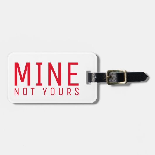 Mijne niet uw oude Bagagelabel met smalle stijl (Voorkant horizontaal)