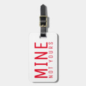 Mijne niet uw oude Bagagelabel met smalle stijl (Voorkant verticaal)