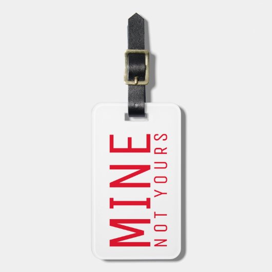 Mijne niet uw oude Bagagelabel met smalle stijl (Voorkant verticaal)