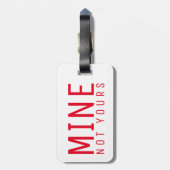 Mijne niet uw oude Bagagelabel met smalle stijl (Achterkant verticaal)