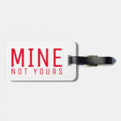 Mijne niet uw oude Bagagelabel met smalle stijl (Achterkant horizontaal)