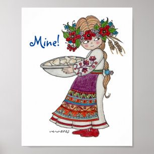 Mijne. Oekraïense Perogies Pyrohy Varenyky Pierogi Poster