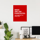 MIJNEN ZIJN ALS PARACHUTES POSTER (Thuiskantoor)