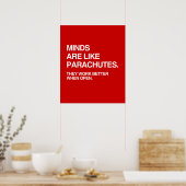 MIJNEN ZIJN ALS PARACHUTES POSTER (Keuken)