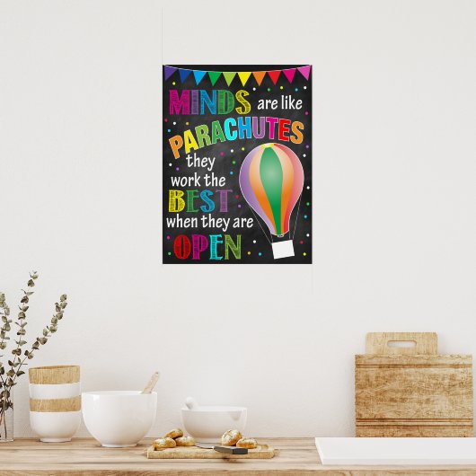 MIJNEN ZIJN ALS PARACHUTES! POSTER (Keuken)