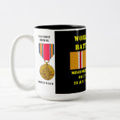 mijnenvegen operaties Pacific campagne Tweekleurige Koffiemok (Links)