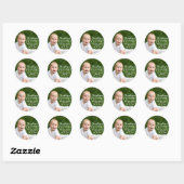 MIJNHEER BEDANKT VOOR HET KOMEN! Baptisme Ronde Sticker (Vel)