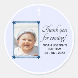 MIJNHEER BEDANKT VOOR HET KOMEN! Baptisme Sticker