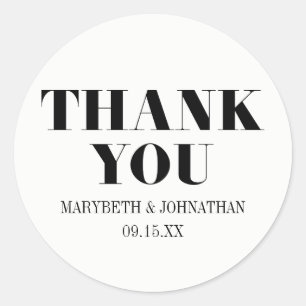 Mijnheer de Voorzitter, mevrouw Modern Bold Weddin Ronde Sticker