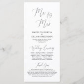 Mijnheer en mevrouw, het moderne programma voor hu programmakaart (Voorkant)