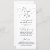 Mijnheer en mevrouw, het moderne programma voor hu programmakaart (Voorkant / Achterkant)