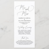 Mijnheer en mevrouw, het moderne programma voor hu programmakaart (Voorkant)