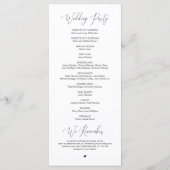 Mijnheer en mevrouw, het moderne programma voor hu programmakaart (Achterkant)