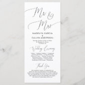 Mijnheer en mevrouw, het moderne programma voor hu programmakaart (Voorkant)