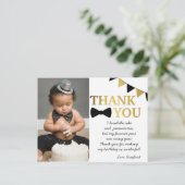 Mijnheer Onederful Black en Gold Dank u Briefkaart (Staand voorkant)