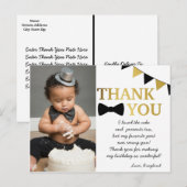 Mijnheer Onederful Black en Gold Dank u Briefkaart (Voorkant / Achterkant)