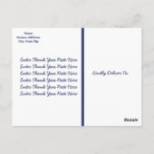 Mijnheer Onederful Blue en Gold Dank u Briefkaart (Achterkant)