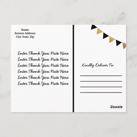 Mijnheer Onederful, dank u Briefkaart 2 (Achterkant)