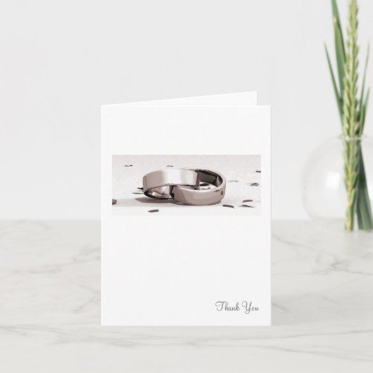 Mijnheren Ineengestrengelde Ringen BLK - dank u Bedankkaart (Voorkant)