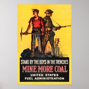 Mijnmeer KOAL US Fuel Administration Propaganda Poster