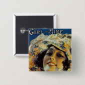 Mijnmeisje Vierkante Button 5,1 Cm (Voorkant /achterkant)