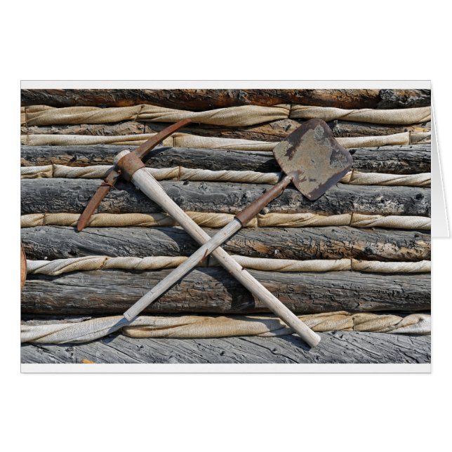 Mijnsteen en schoppen (Voorkant Horizontaal)