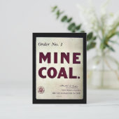 Mijnsteenkool Briefkaart (Staand voorkant)