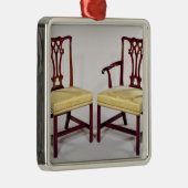 Mijnstoelen, met tussendoorse splantrug metalen ornament (Rechts)