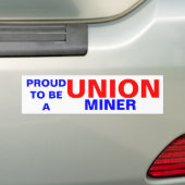 MIJNWERKER IN DE UNIE BUMPERSTICKER (Op auto)