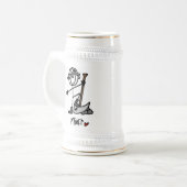 Mijnwerker Stickfiguur Bierpul (Voorkant links)