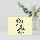 Mijnwerker Stickfiguur Briefkaart (Staand voorkant)