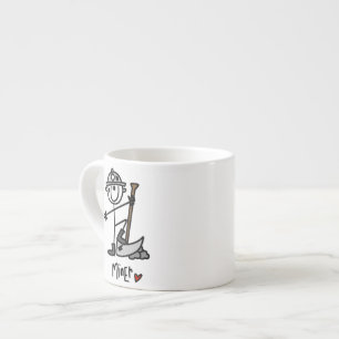 Mijnwerker Stickfiguur Espresso Kop