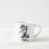 Mijnwerker Stickfiguur Espresso Kop (Rechts)