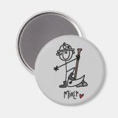 Mijnwerker Stickfiguur Magneet (Voorkant / Achterkant)