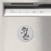 Mijnwerker Stickfiguur Magneet (Insitu (Vaatwasser))