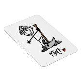 Mijnwerker Stickfiguur Magneet (Rechterzijde)