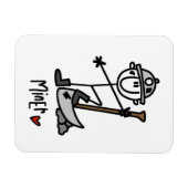 Mijnwerker Stickfiguur Magneet (Horizontaal)