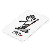Mijnwerker Stickfiguur Magneet (Linkerzijde)