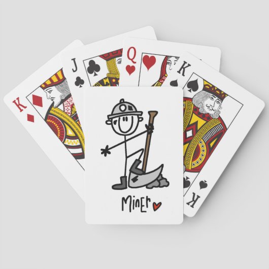 Mijnwerker Stickfiguur Speelkaarten (Achterkant)