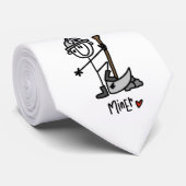 Mijnwerker Stickfiguur Stropdas (Opgerold)