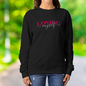 Mijzelf Liefhebben Roze Script Typografie Trui