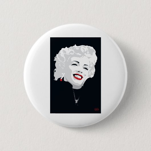 MIK05BW Miki Marilyn.tif Ronde Button 5,7 Cm (Voorkant)