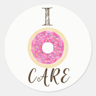 MIK DOET HET DONUT ZAKKEN Roze Spikkels Cute Chic Ronde Sticker