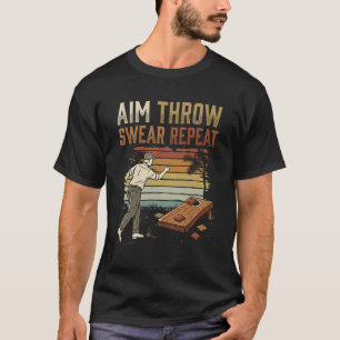 Mik Gooi Smeer Herhaal Vintage Bean Bag Toss Grapp T-shirt