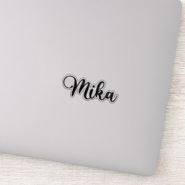 Mika Naam - Handgeschreven kalligrafie Sticker