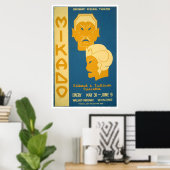 Mikado Gilbert Sullivan 1939 WPA Poster (Thuiskantoor)