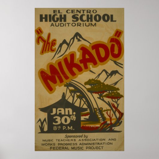 Mikado Philarmonic 1938  WPA-Poster Poster (Voorkant)