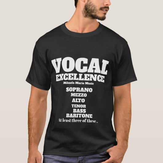 Mikaela Marie Music Vocal T-Shirt, Vocal Range T-shirt (Voorkant)
